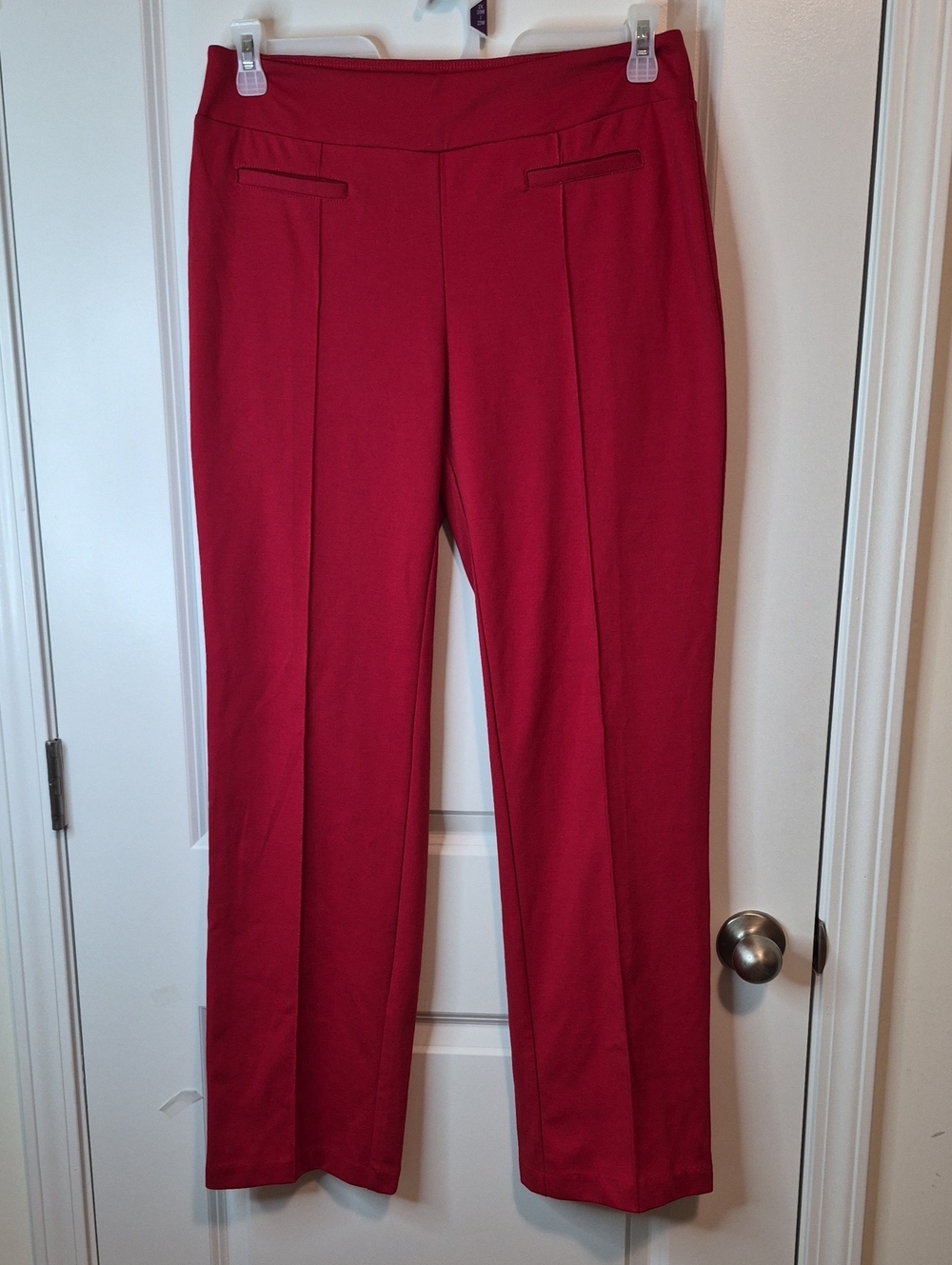 Cato Women's Straight Leg Dress Pants in Rich Red Size M